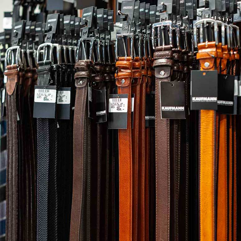 Various belts from Kaufmann in Frederiksberg.